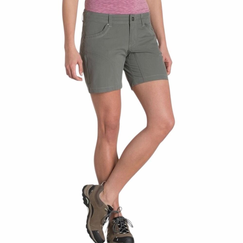 KUHL Women’s Gray Green Splash Hiking Outdoor Shorts Size 4